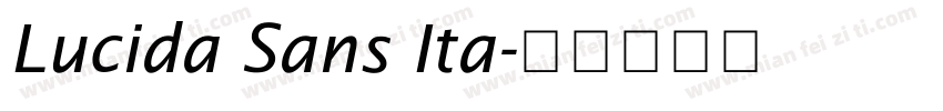 Lucida Sans Ita字体转换